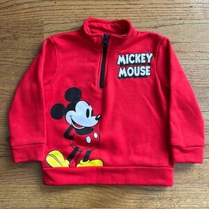 Disney Junior Mickey Mouse Unisex 1/4 Zip Sweater Size 3T